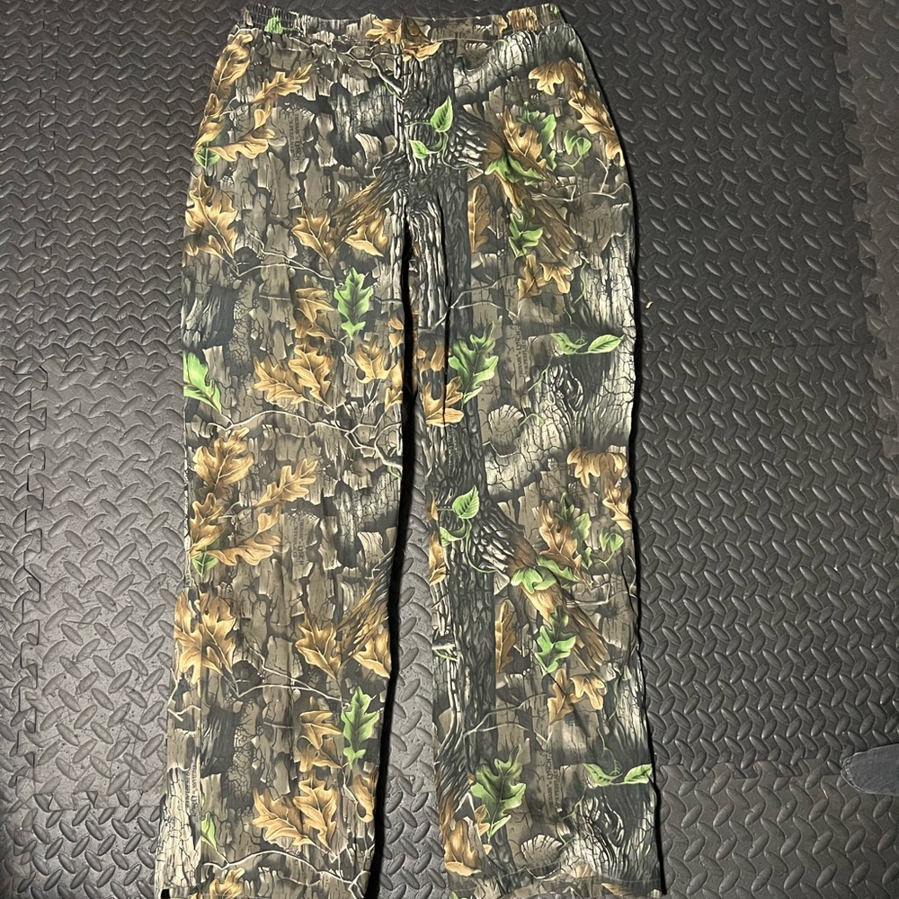 Green and Brown Cargo Pants with Durable Fabric